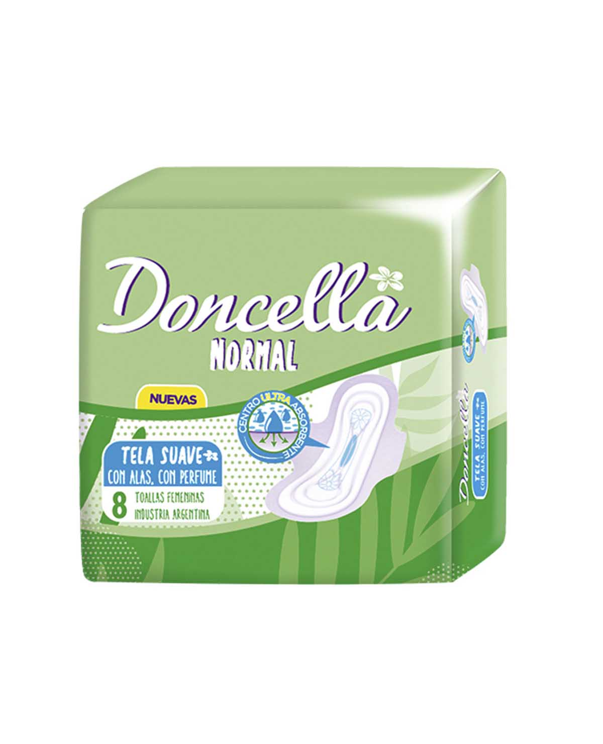 Toallitas Femeninas Doncella Con Perfume x 8 Un (Verde)